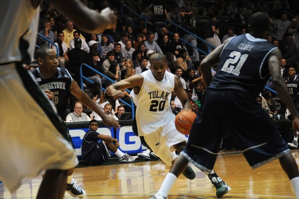 A packed arena during a professional basketball game.