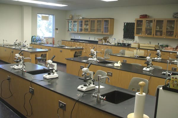 A laboratory bench where circulating samples are sequenced.